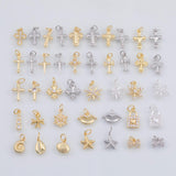 Gold PVD Ion Plated Charm Mix for Charm Bar Bracelets Necklaces Charms Gold Filled Charms Minimalist CZ Pave