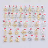 Gold PVD Ion Plated Charm Mix for Charm Bar Bracelets Necklaces Charms Gold Filled Charms Minimalist CZ Pave
