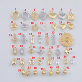 Gold PVD Ion Plated Charm Mix for Charm Bar Bracelets Necklaces Charms Gold Filled Charms Minimalist CZ Pave