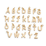 Gold pvd Plated Alphabet letters 8x12mm bubbly puffy style tarnish resistant