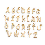 Gold PVD Plated Alphabet letters 8x12mm bubbly puffy style tarnish resistant