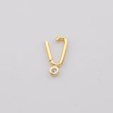 18K Gold PVD Carabiner Push clasp - Tarnish Resistant