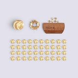 50pcs Gold Silver PVD Ion Plated Twist Corrugated Beads High Quality Tarnish Resistant