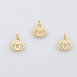 18K Gold PVD Evil eye charm - Tarnish Resistant