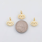 18K Gold PVD Evil eye charm - Tarnish Resistant
