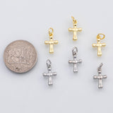 18K Gold PVD Cross charm - Tarnish Resistant