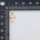 18K Gold PVD Cross charm - Tarnish Resistant
