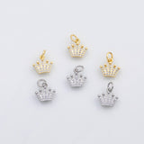 18K Gold PVD Crown charm - Tarnish Resistant