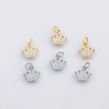 18K Gold PVD Crown charm - Tarnish Resistant
