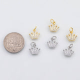 18K Gold PVD Crown charm - Tarnish Resistant