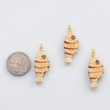 18K Gold PVD Ceramic fish charm - Tarnish Resistant