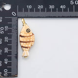 18K Gold PVD Ceramic fish charm - Tarnish Resistant