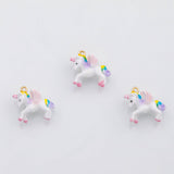 18K Gold PVD Unicorn pegasus charm enamel charm - Tarnish Resistant