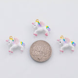 18K Gold PVD Unicorn pegasus charm enamel charm - Tarnish Resistant