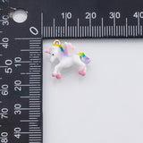 18K Gold PVD Unicorn pegasus charm enamel charm - Tarnish Resistant