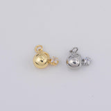 18k PVD Gold Plated Bomb Charms Cartoon Bomb Tarnish Resistant