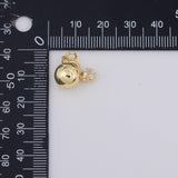18k PVD Gold Plated Bomb Charms Cartoon Bomb Tarnish Resistant