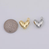 Heart charm 18k Gold PVD Plated for Charm Bar Bracelets and Necklaces Gold Pave CZ Minimalist Charms