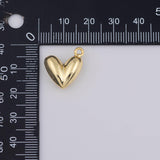 Heart charm 18k Gold PVD Plated for Charm Bar Bracelets and Necklaces Gold Pave CZ Minimalist Charms