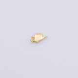 18K gold pvd Plated thumbs up or down charm matte gold small dainty bracelet necklace pendant minimalist charms cz pave 8x12mm