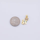 Cat charm Gold PVD Plated Tarnish Resistant