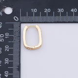 1 Pair Gold PVD Plated Tarnish Resistant Hoop Earrings