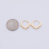 1 pair Gold Filled Hoop earrings Gold PVD Plated Tarnish Resistant