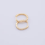 1 pair Hoop Earrings Gold PVD Plated Tarnish Resistant