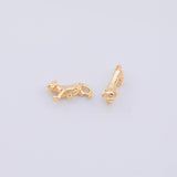 Tiger charm Gold PVD Plated Charm Bar Tarnish Resistant