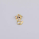 18K Gold PVD Dog puppy Charms - Tarnish Resistant