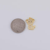 18K Gold PVD Dog puppy Charms - Tarnish Resistant