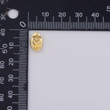 Cowboy hat charm 3d 6x12mm Gold PVD Plated Tarnish Resistant