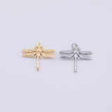 Dragonfly Charm 25x21mm Gold pvd Plated Tarnish Resistant