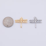 Dragonfly Charm 25x21mm Gold PVD Plated Tarnish Resistant
