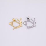 Snail charm Gold PVD Plated Tarnish Resistant