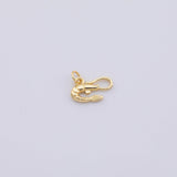 Gold PVD Plated Gold Shrimp Prawn Charm tarnish resistant