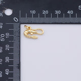 Gold PVD Plated Gold Shrimp Prawn Charm tarnish resistant