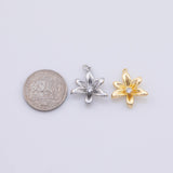 Silver Flower Pendant, Charm Bracelet Necklace for DIY Jewelry Making Supply