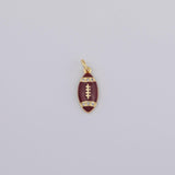 Gold PVD Plated Gold Football Charm tarnish resistant