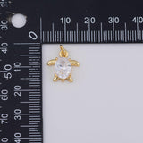 Gold pvd Plated Gold Sea Turtle Charm tarnish resistant