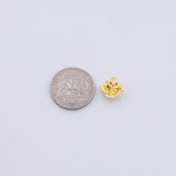 Gold PVD Plated Gold Flower Charm tarnish resistant