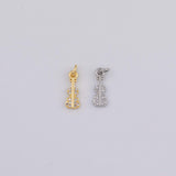 Gold PVD Plated Gold Guitar Charm tarnish resistant