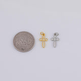 Gold PVD Plated Gold Cross Charm tarnish resistant