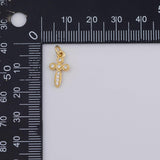 Gold PVD Plated Gold Cross Charm tarnish resistant