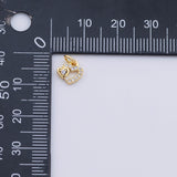 Gold PVD Plated Gold Dainty Heart Charm tarnish resistant