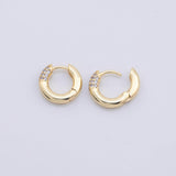 1 Pair Gold PVD Plated Hoop Earrings tarnish resistant