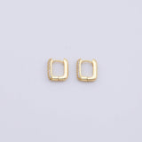 1 Pair Gold PVD Plated Hoop Earrings tarnish resistant