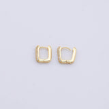 1 Pair Gold PVD Plated Hoop Earrings tarnish resistant