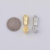 Coffee Cup to go Charm 18k Gold PVD Ion Plated Charms Tarnish Resistant