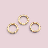 18K Gold Filled Push Gate Carabiner Clasp Spring Gate Ring, Push Gate rainbow CZ ring, Charm Holder Clasp for Charm Holder Connector- 18mm
